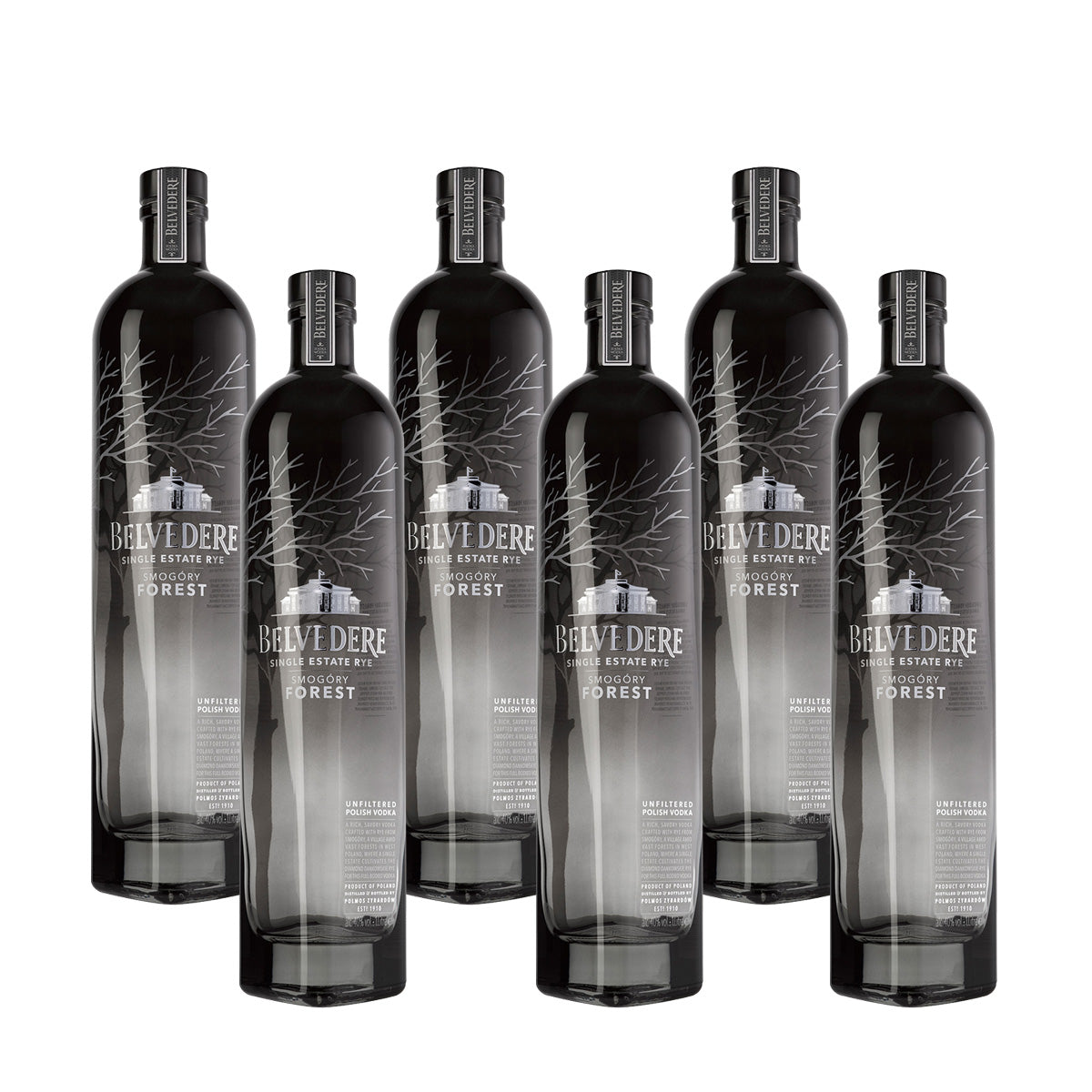 Belvedere Vodka SmogÃ³ry Forest Single Estate Rye Case of 6